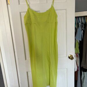 Lime Green Satin dress